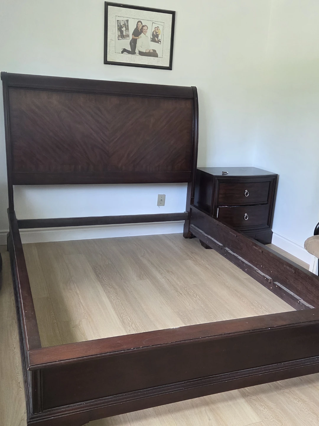 Wooden Sleigh Bed Frame