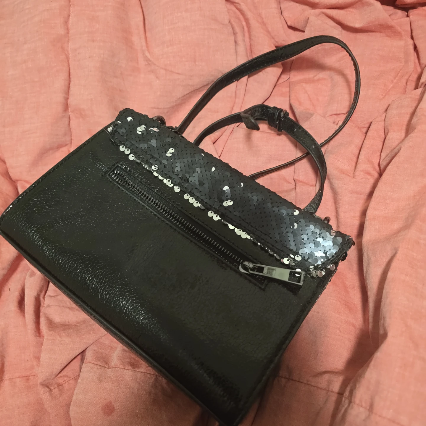 ALDO Black Sequin Clutch Purse - photo 3