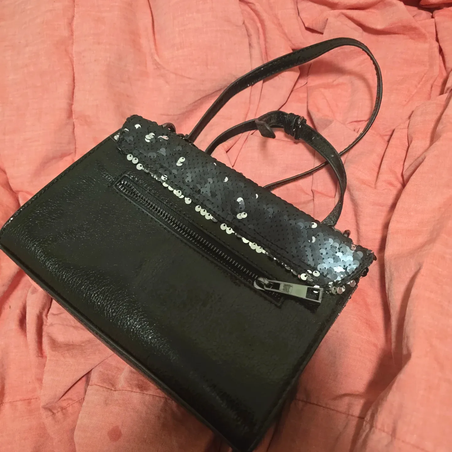 ALDO Black Sequin Clutch Purse - photo 3