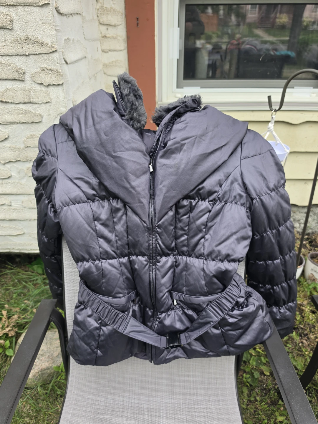 1 Madison Luxe Outerwear Puffer Jacket with Fur Trim