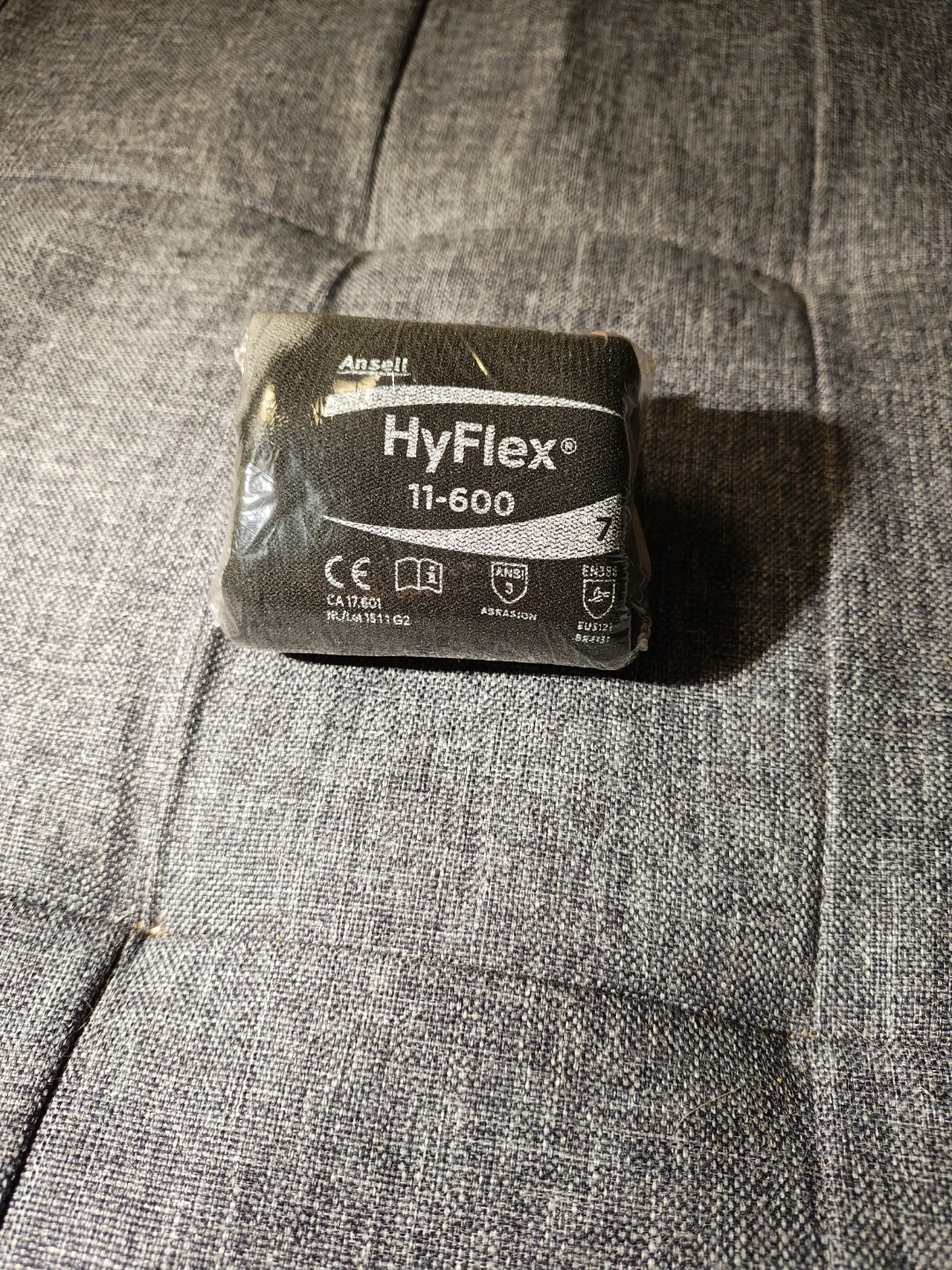 1 Pair Sealed Work Gloves Ansell HyFlex 11-600 Size 7 - photo 2