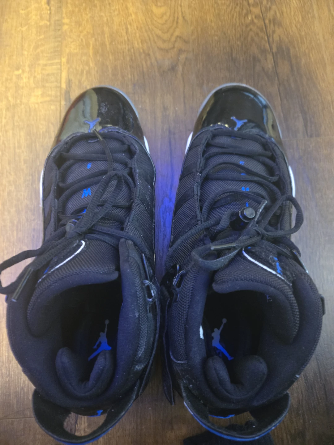 Jordan 6 Rings Black Blue Men's Sneakers