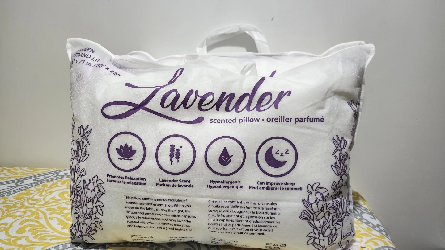 Lavender Scented Pillow Queen 2 pillows