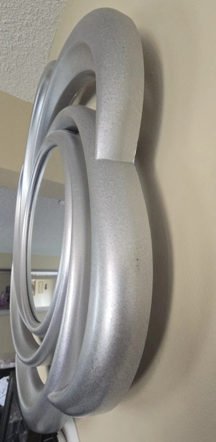 Silver Swirl Wall Mirror - photo 3