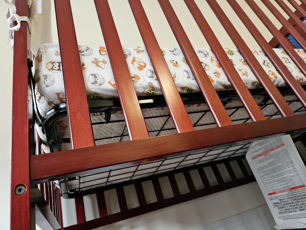 Baby Crib with Woodland Animal Sheet and Bumper Pads - photo 4