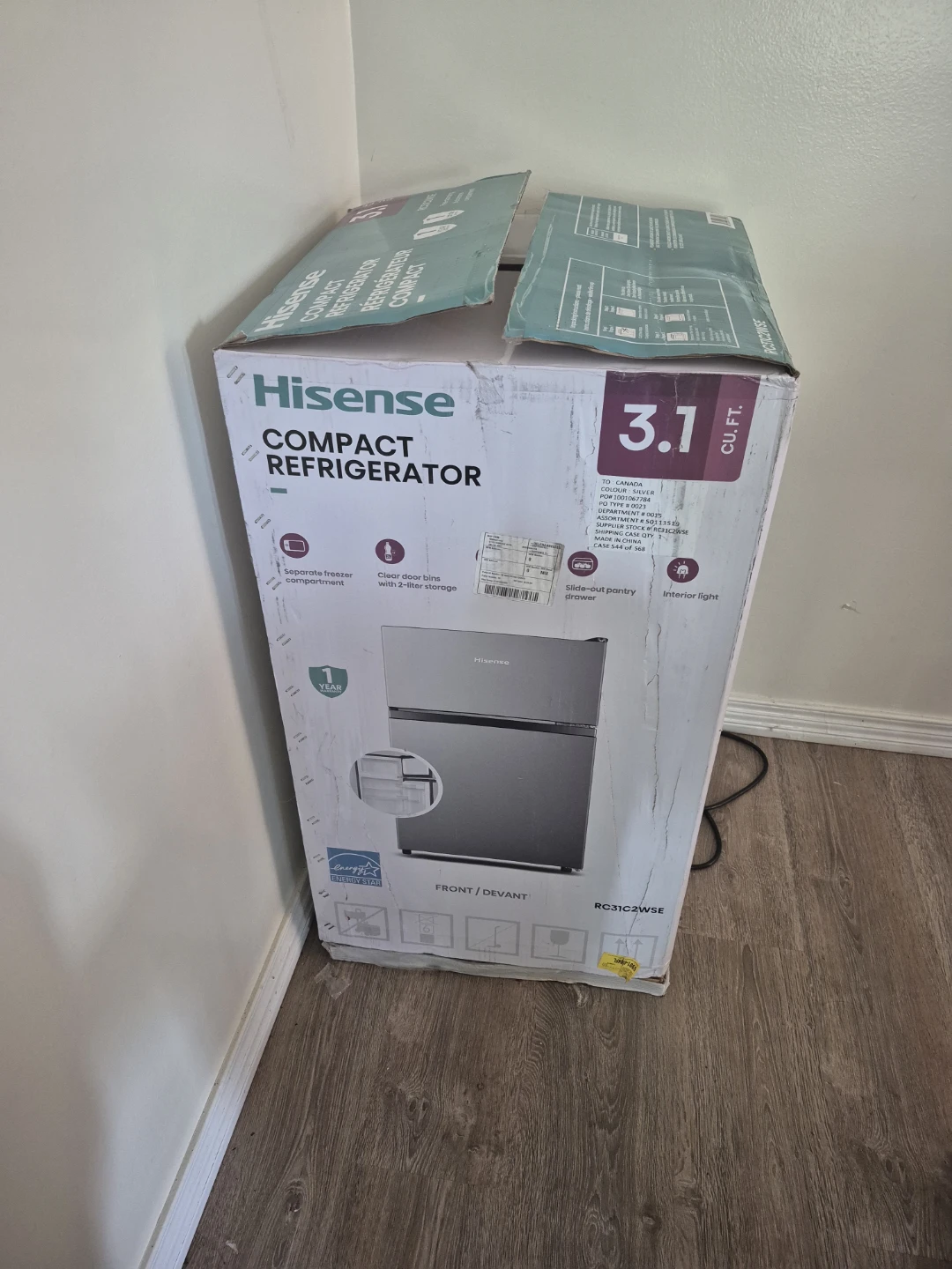 Hisense 3.1 Cu. Ft. Compact Refrigerator – Rarely Used – $180