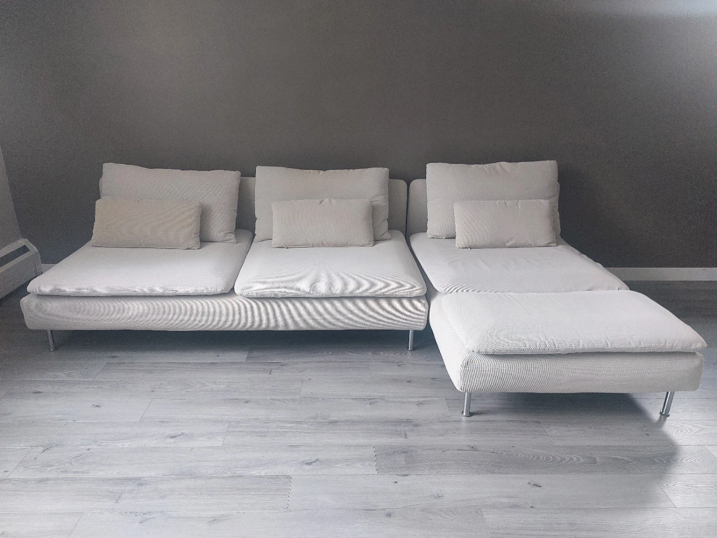 IKEA SODERHAMN Sofa with Chaise Beige/Brown