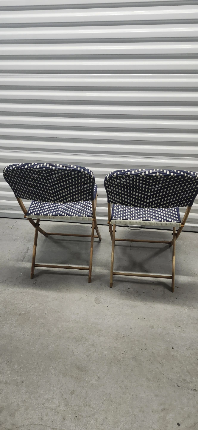 Pair of Folding Bistro Chairs - photo 3