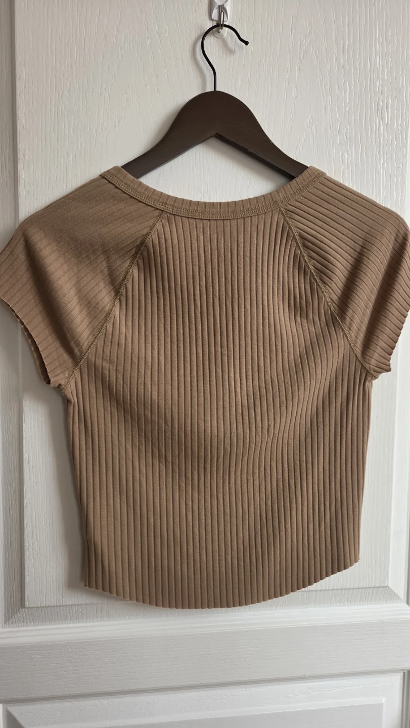 American Eagle Ribbed Henley Top - Medium - photo 4