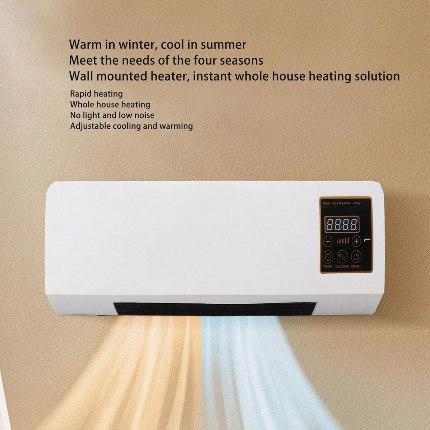 Wall Mounted Heater/cooler with Intelligent Timing