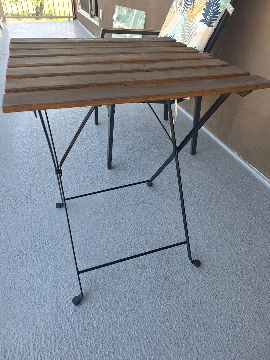 Wooden Slat Folding Table - photo 5