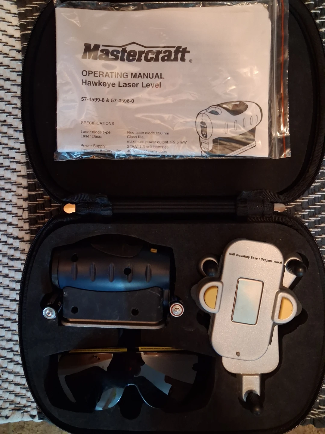 Mastercraft Hawkeye Laser Level with Accessories