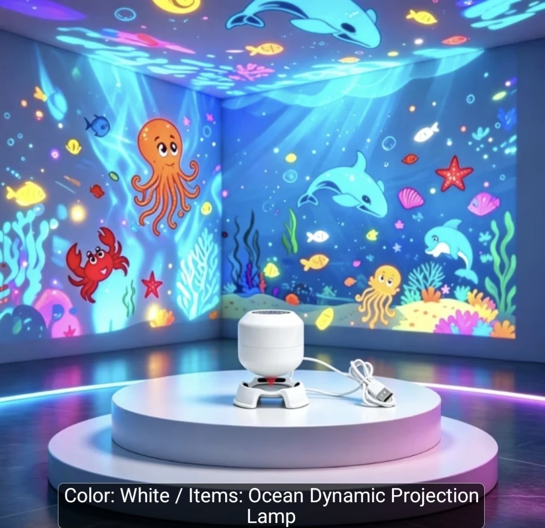Ocean Dynamic Projection Lamp - White
