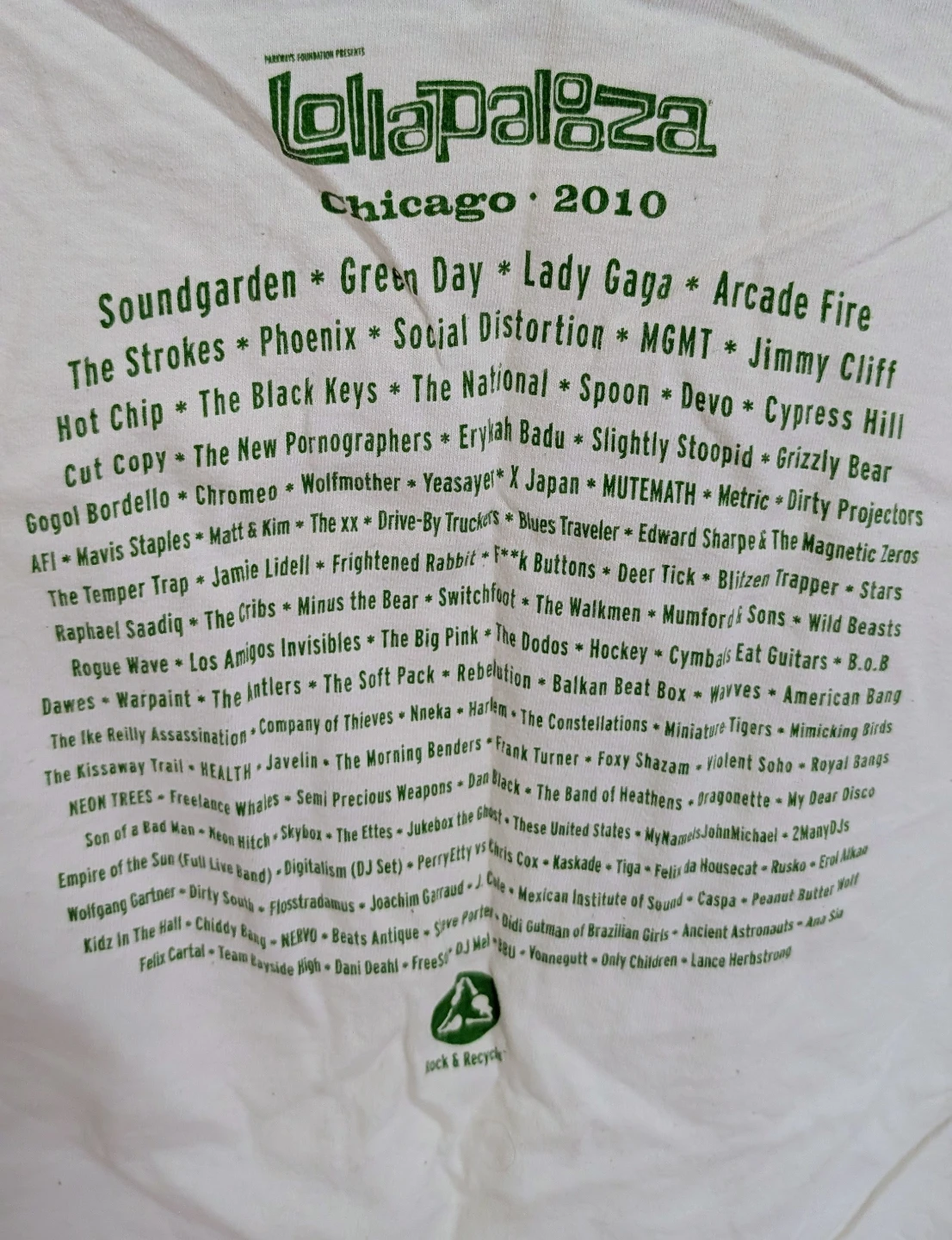 Lollapalooza Chicago 2010 T-Shirt - Men's Large - photo 4