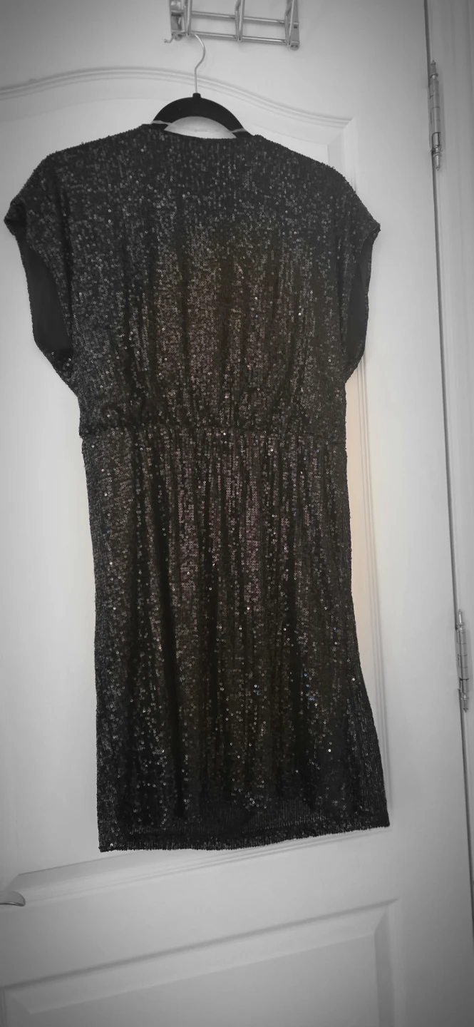 Dex Black Sequin Dress - Size L - photo 3