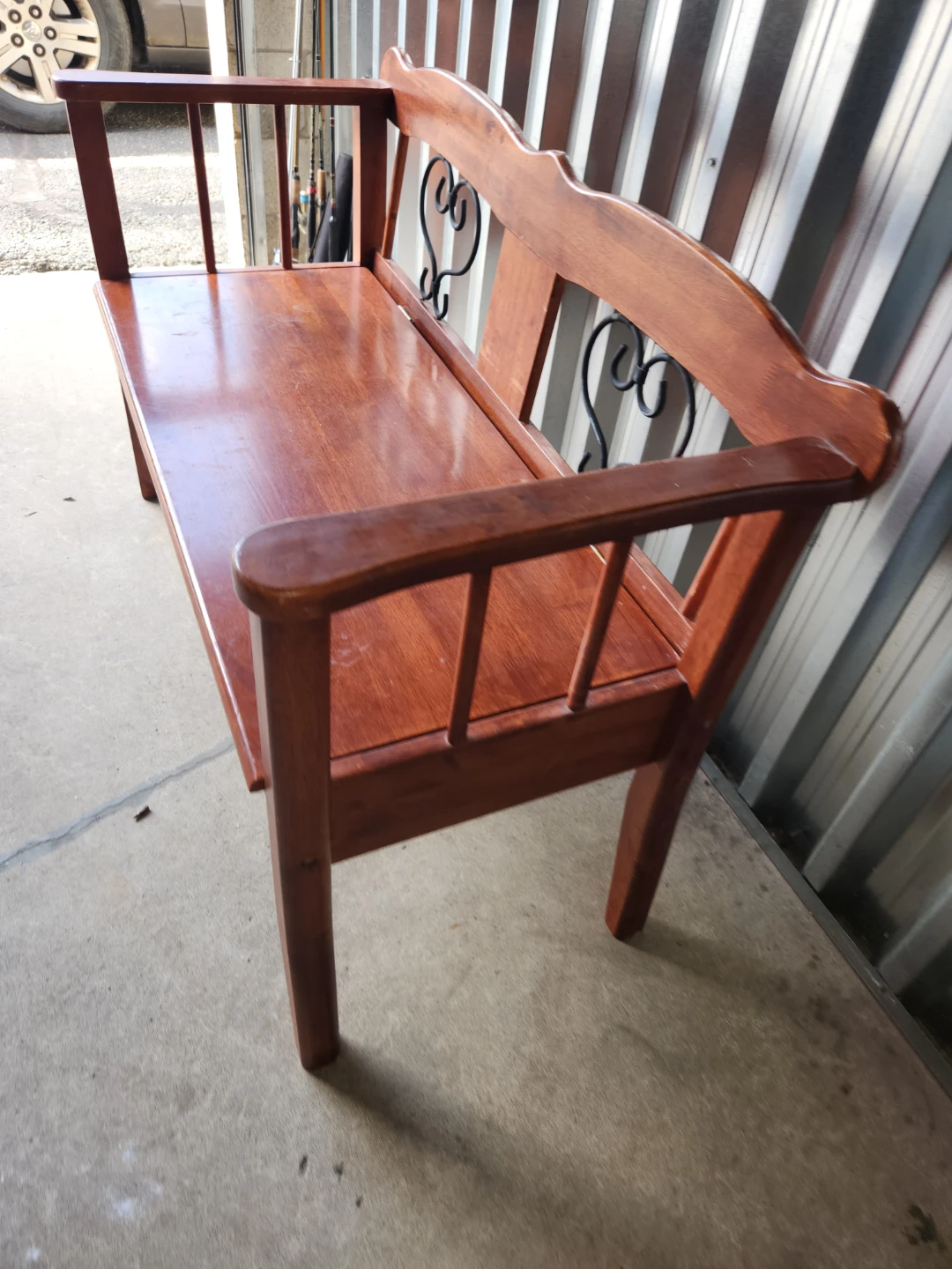 🇨🇦  Wooden Storage Bench with Backrest - photo 4