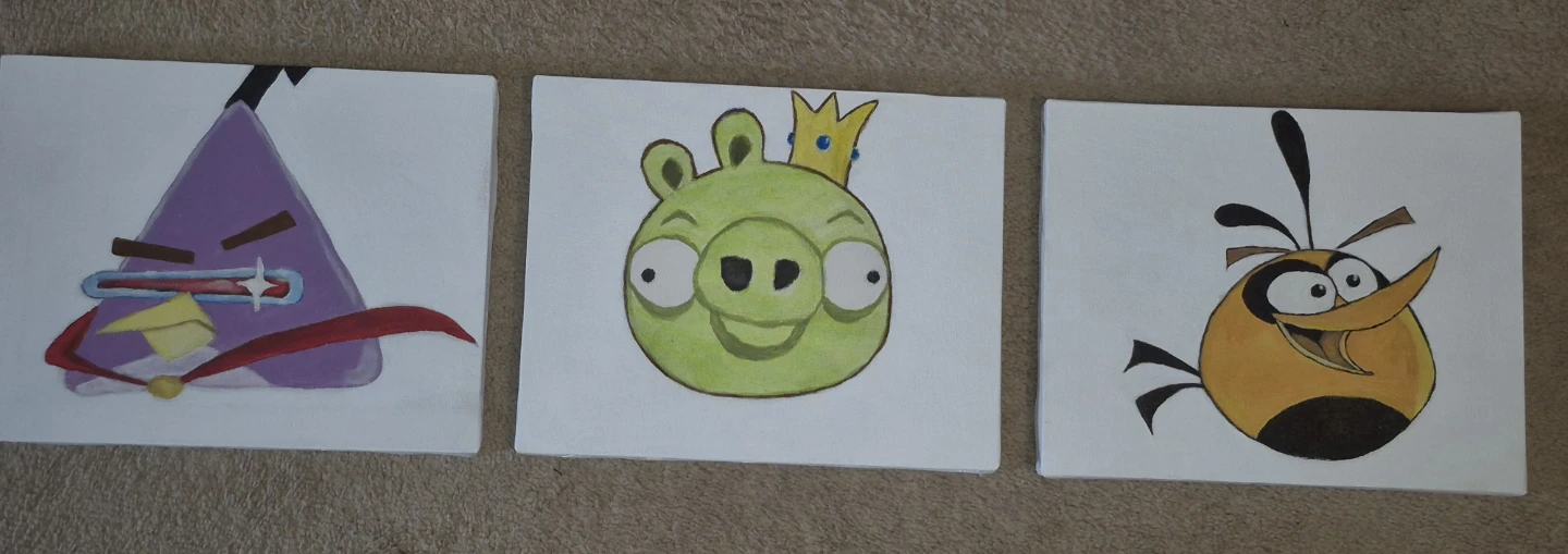Angry Birds Canvas Art - Set of 3