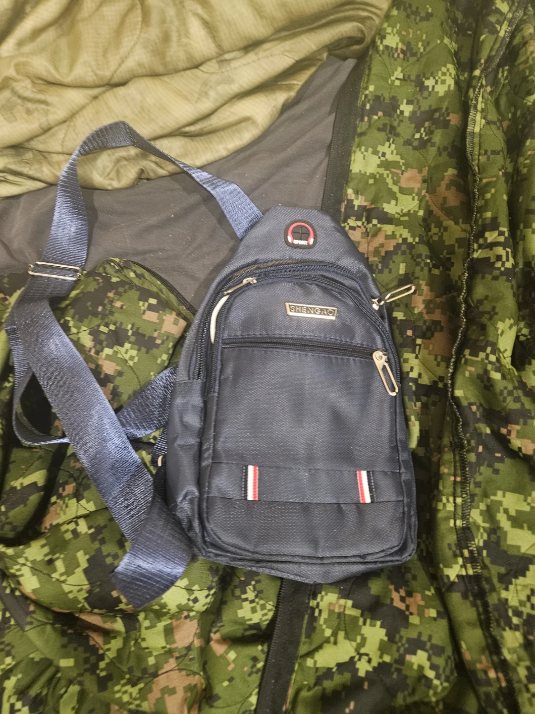 SHENGAO Navy Blue Sling Bag