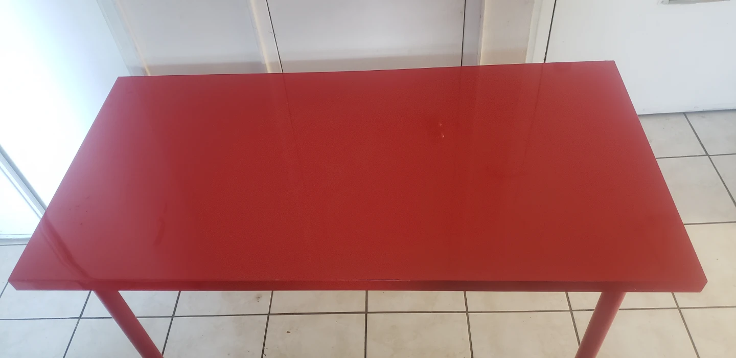 Red Rectangular Table - photo 2