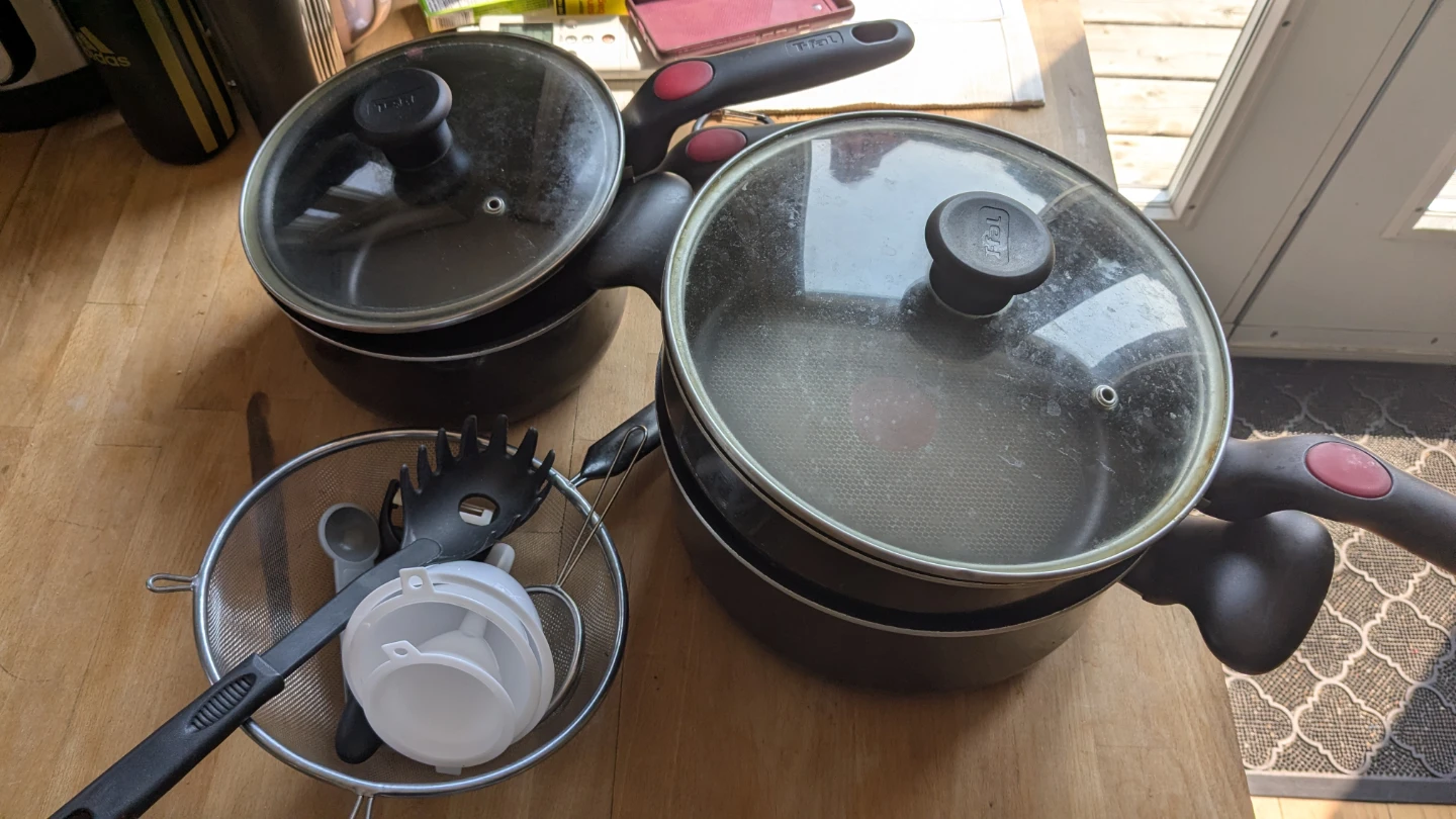 T-Fal pot set + other items
