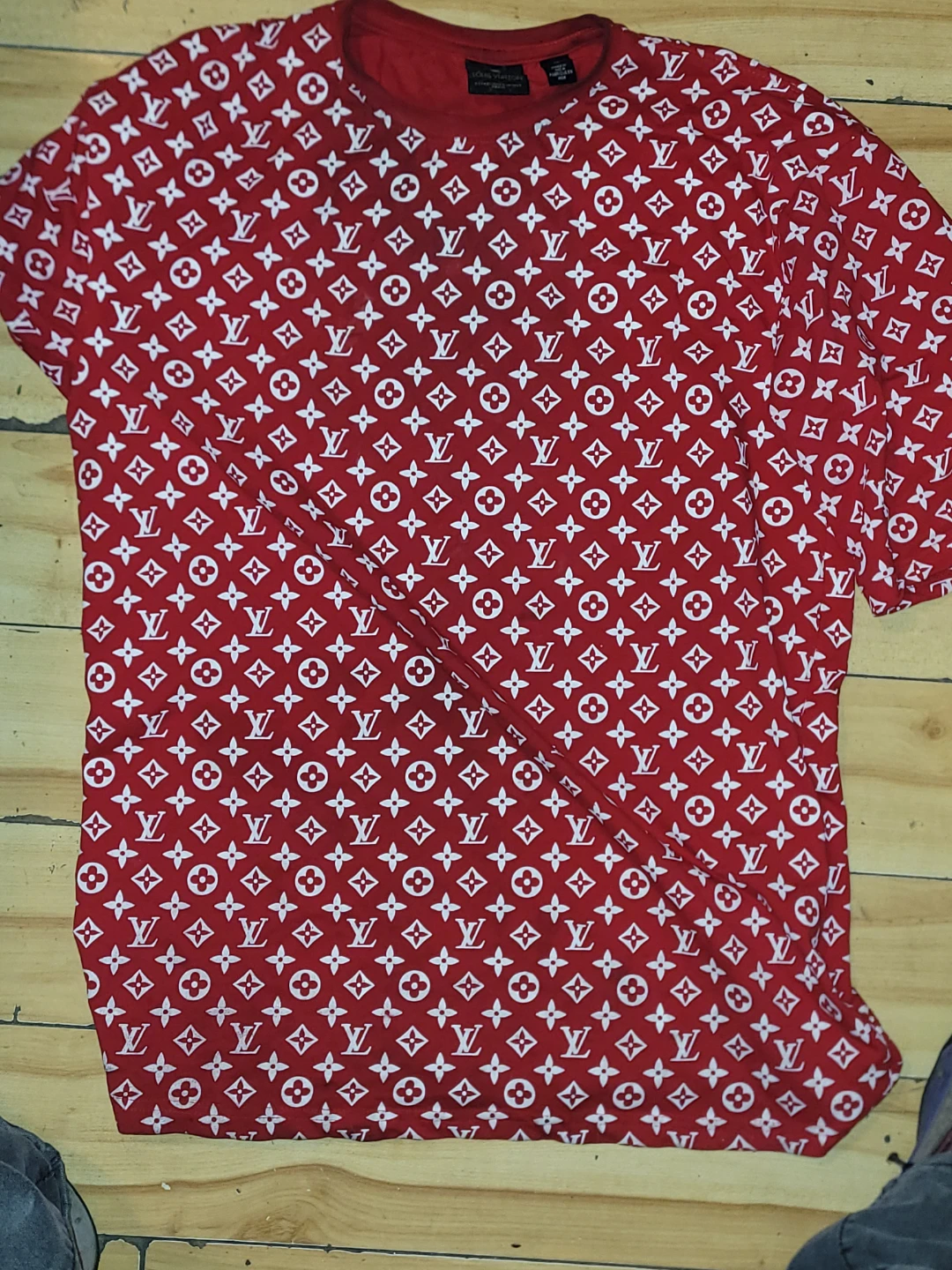LOUIS VUITTON All-Over Monogram T-Shirt Red