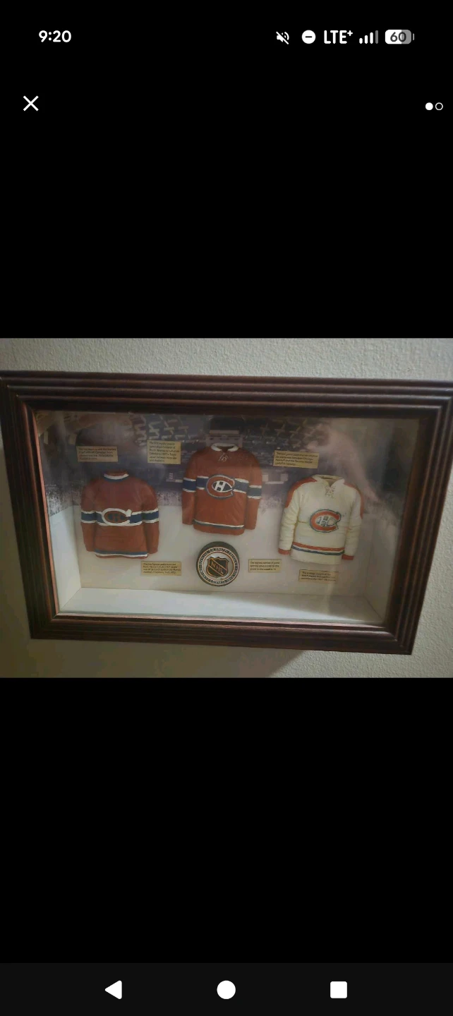 Framed Montreal Canadiens Jersey Display