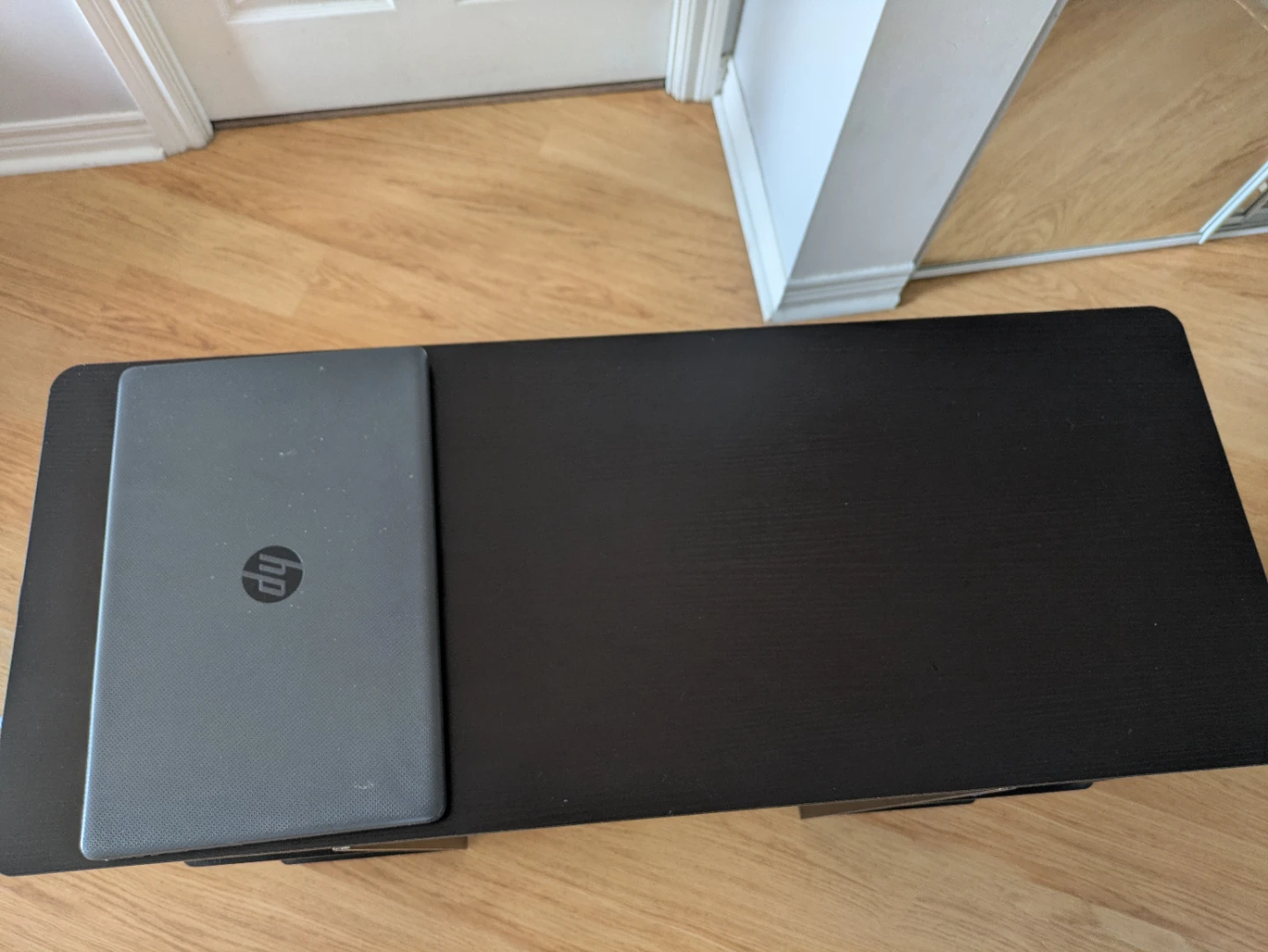 Black Computer Desk with Shelves