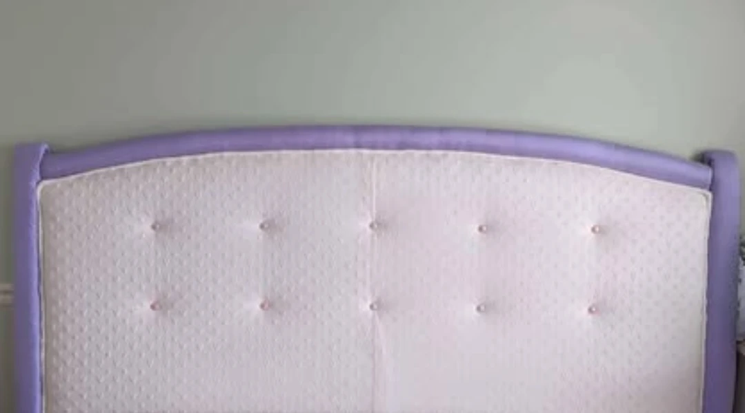 Headboard of Lavender Silk and White Velvet King Tufted - photo 2