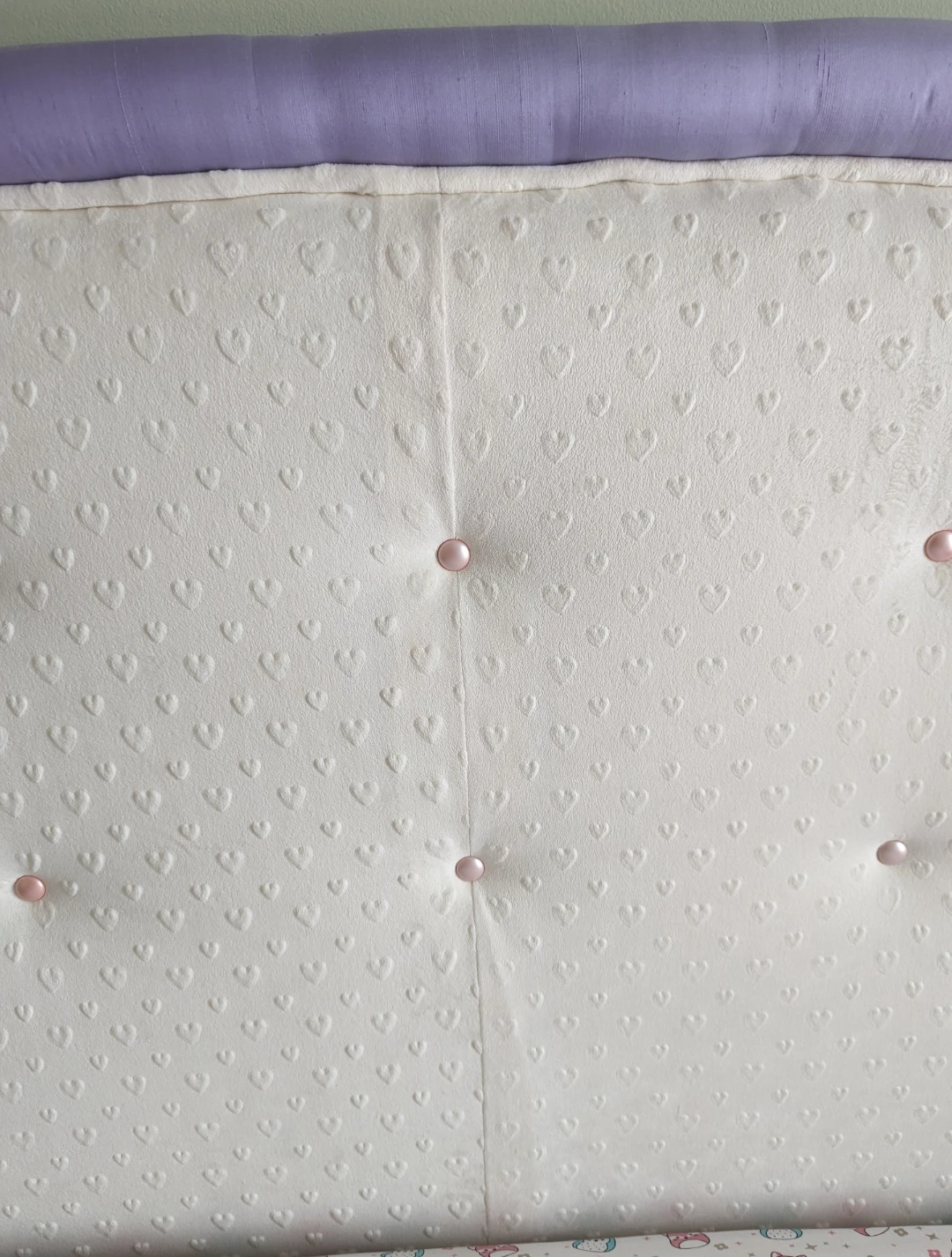 Headboard of Lavender Silk and White Velvet King Tufted - photo 5