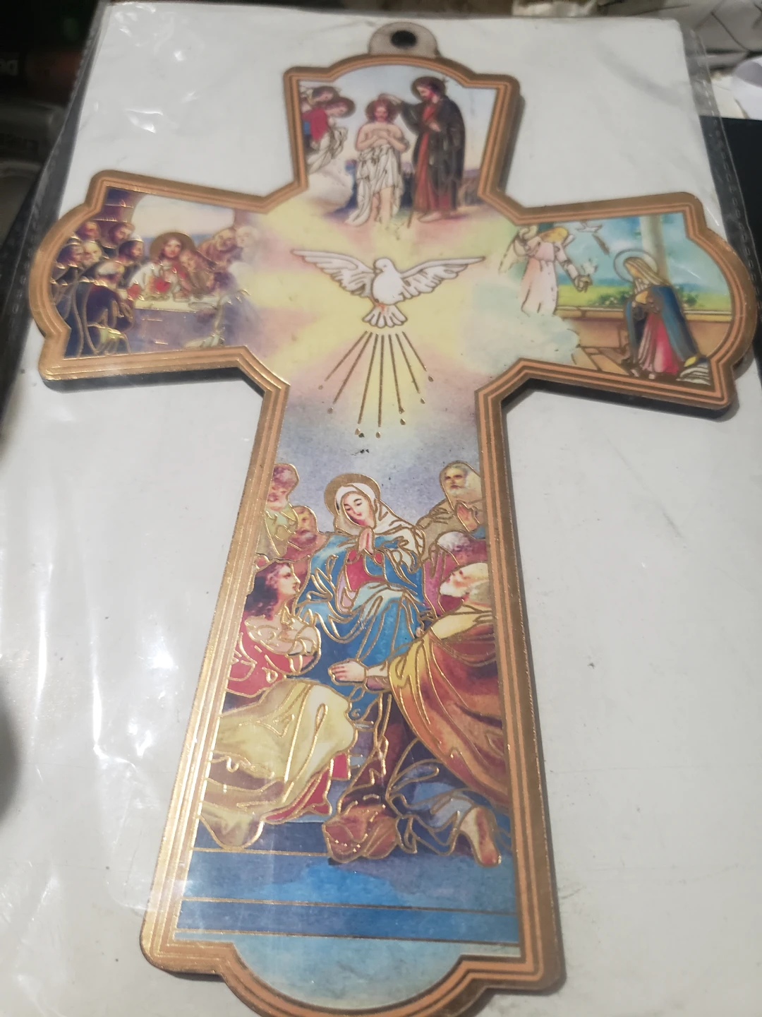 Religious Wall Cross with Holy Spirit Imagery - photo 2