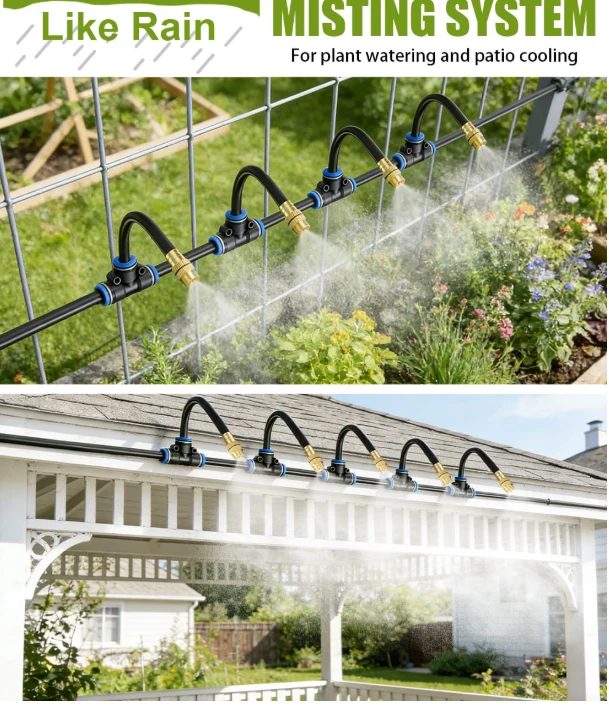 80ft Misting System for Outdoor Cooling and Plant Watering - photo 3