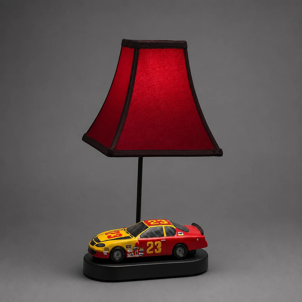 Vintage Jimmy Spencer #23 NASCAR Custom Table Lamp - photo 2