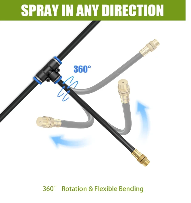 80ft Misting System for Plant Watering & Patio Cooling - photo 5