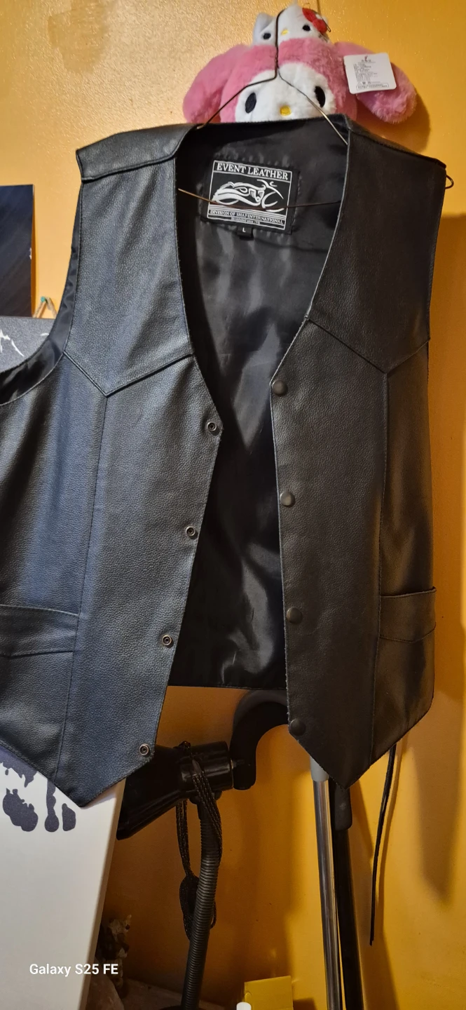 Mens leather vest