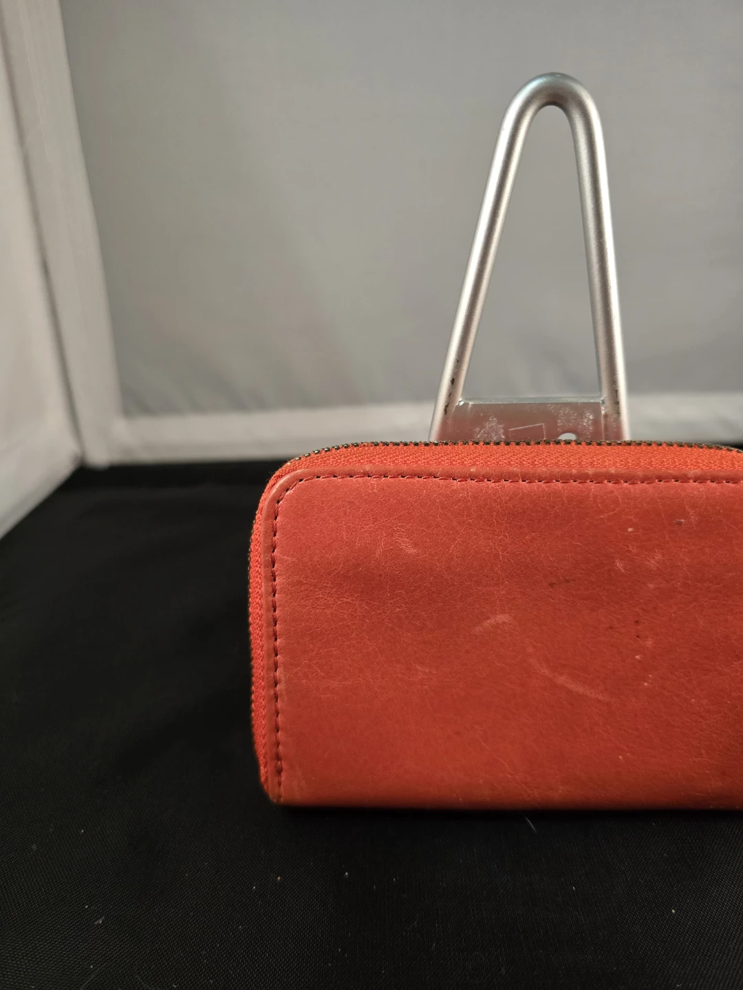 Tory Burch Orange Leather Coin Pouch with Keychain - photo 2