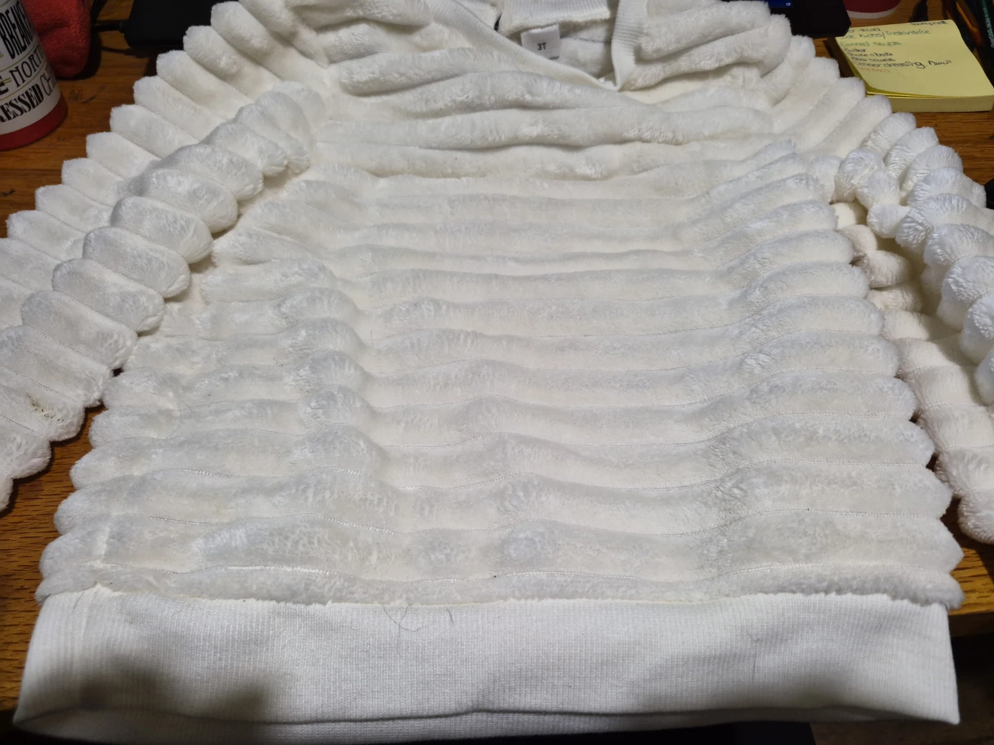 George Girls Cream Faux Fur Hoodie Size 3T