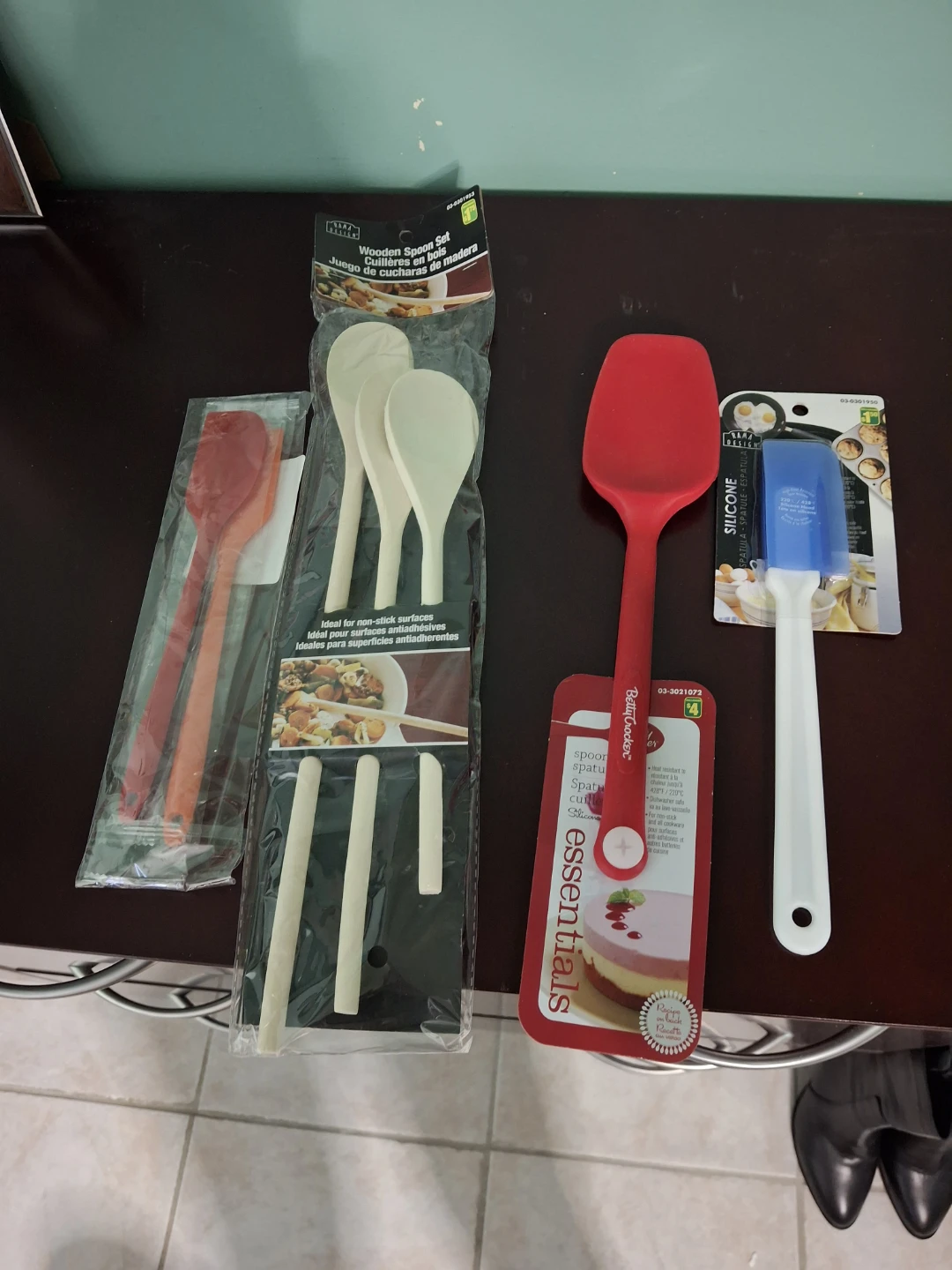 Wooden Spoon Set & Silicone Spatula