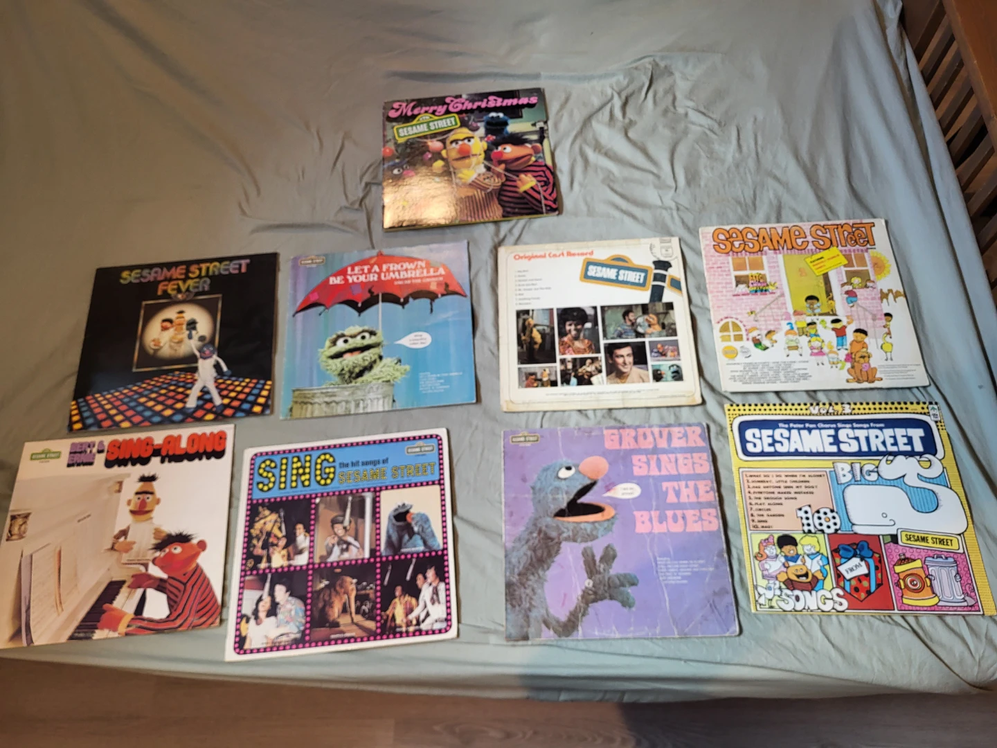 Sesame Street Vintage Vinyl Record Lot of 9