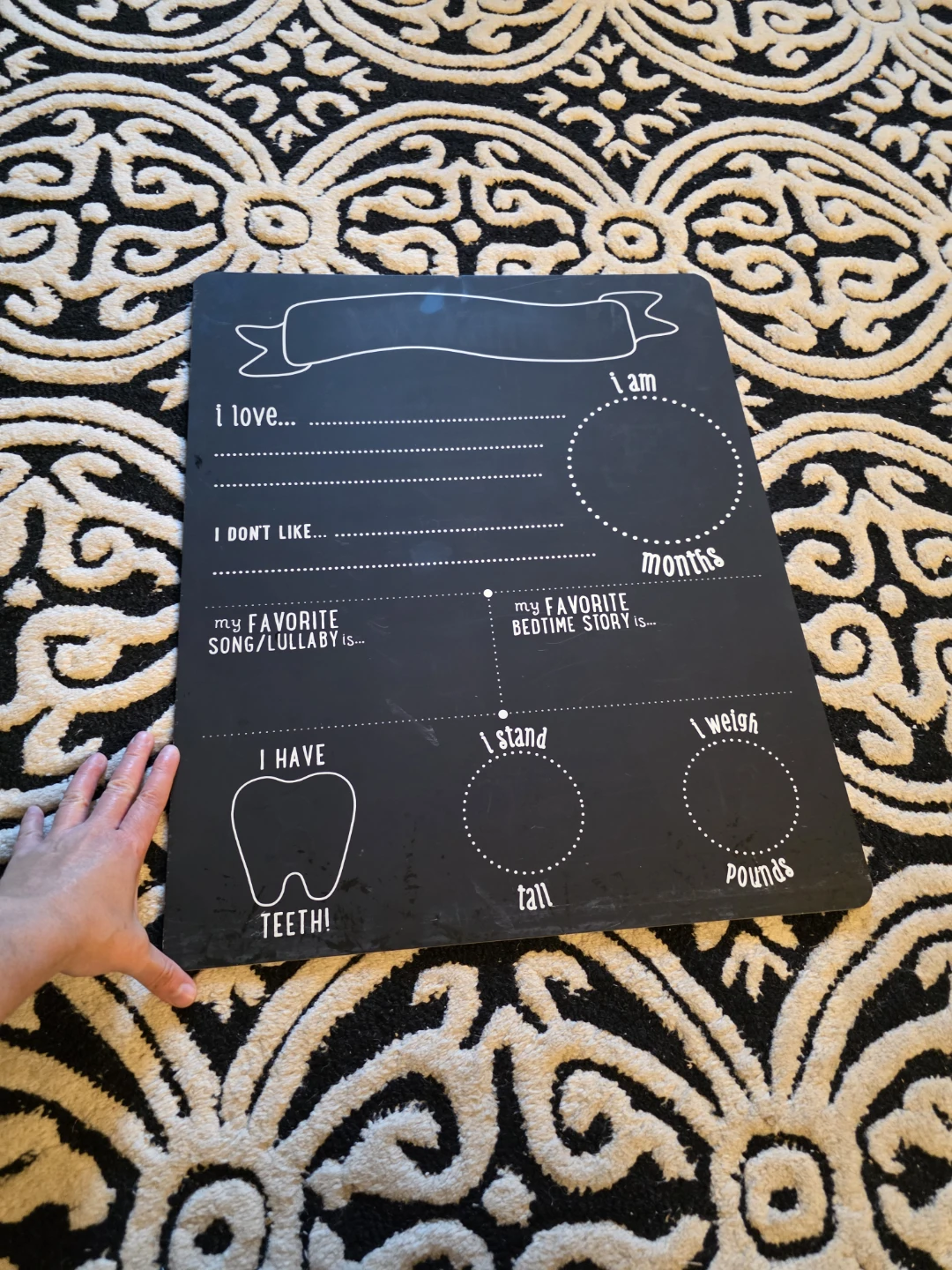 Chalkboard Baby Milestone Board - photo 2