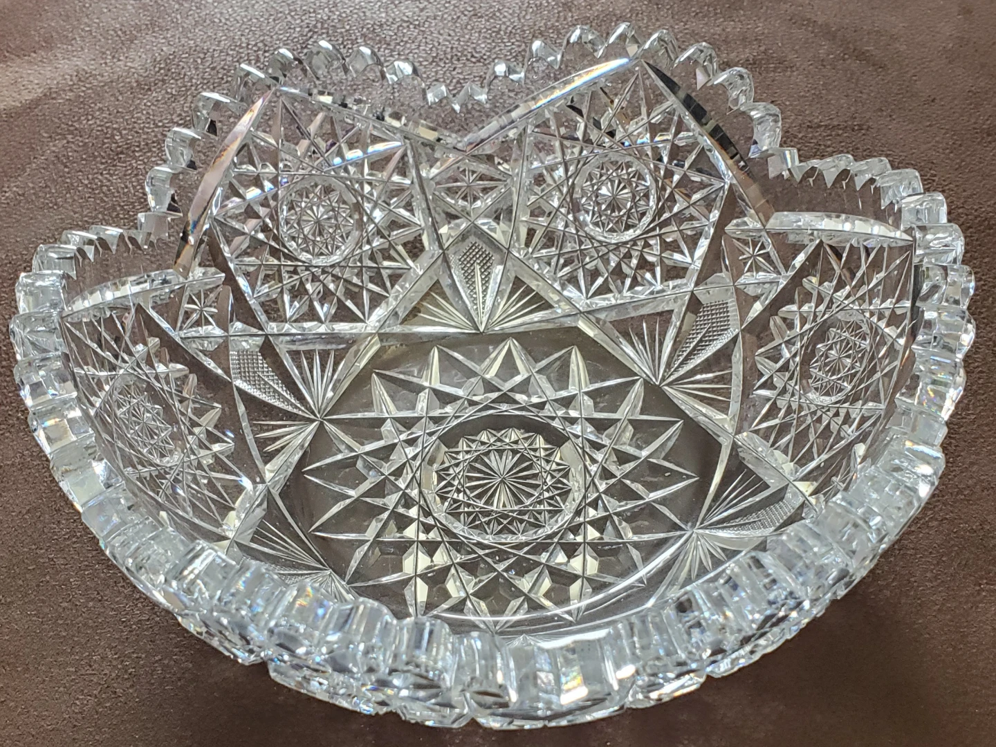Cut Crystal Serving Bowl