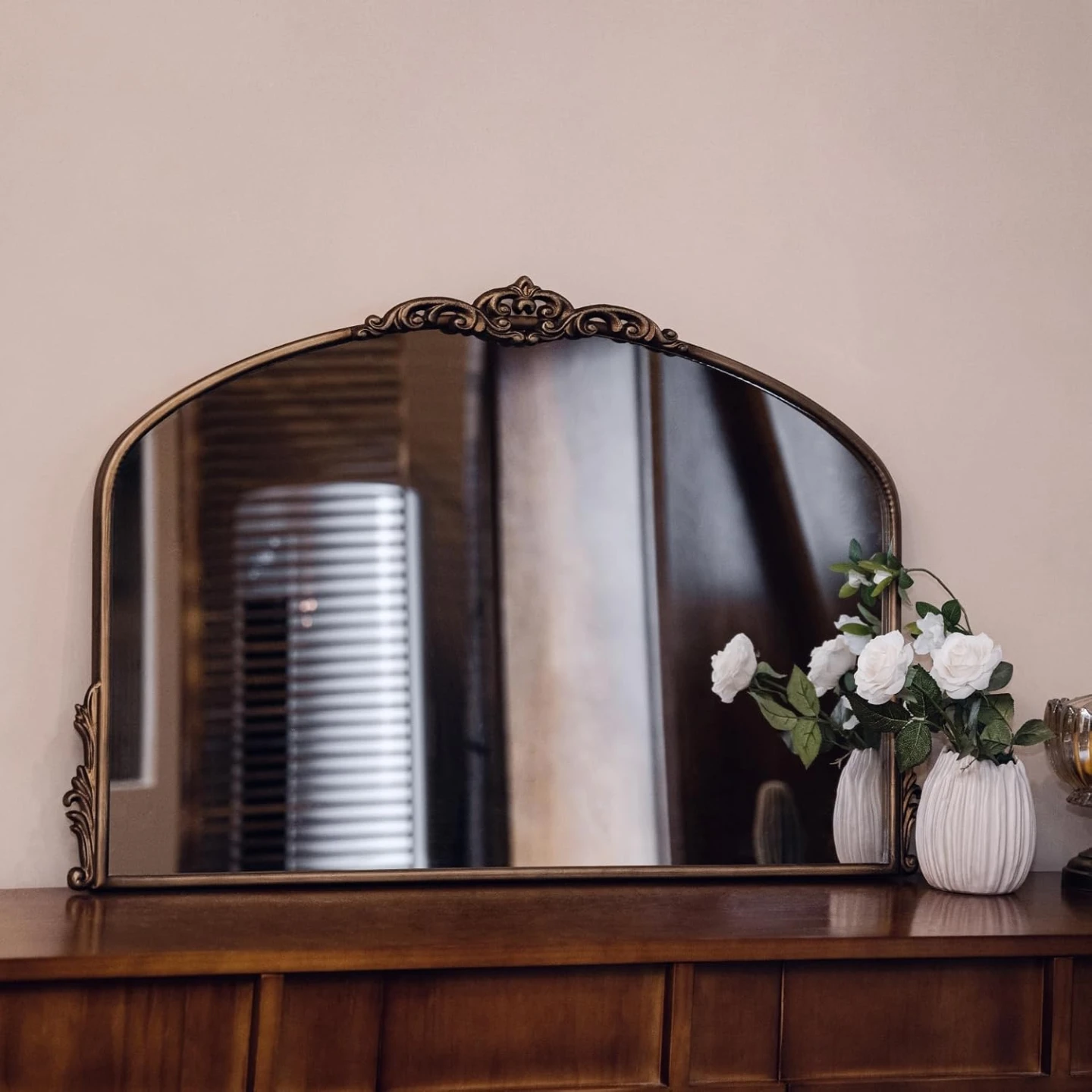 Vintage French Style Arch Mirror - 36" x 24"