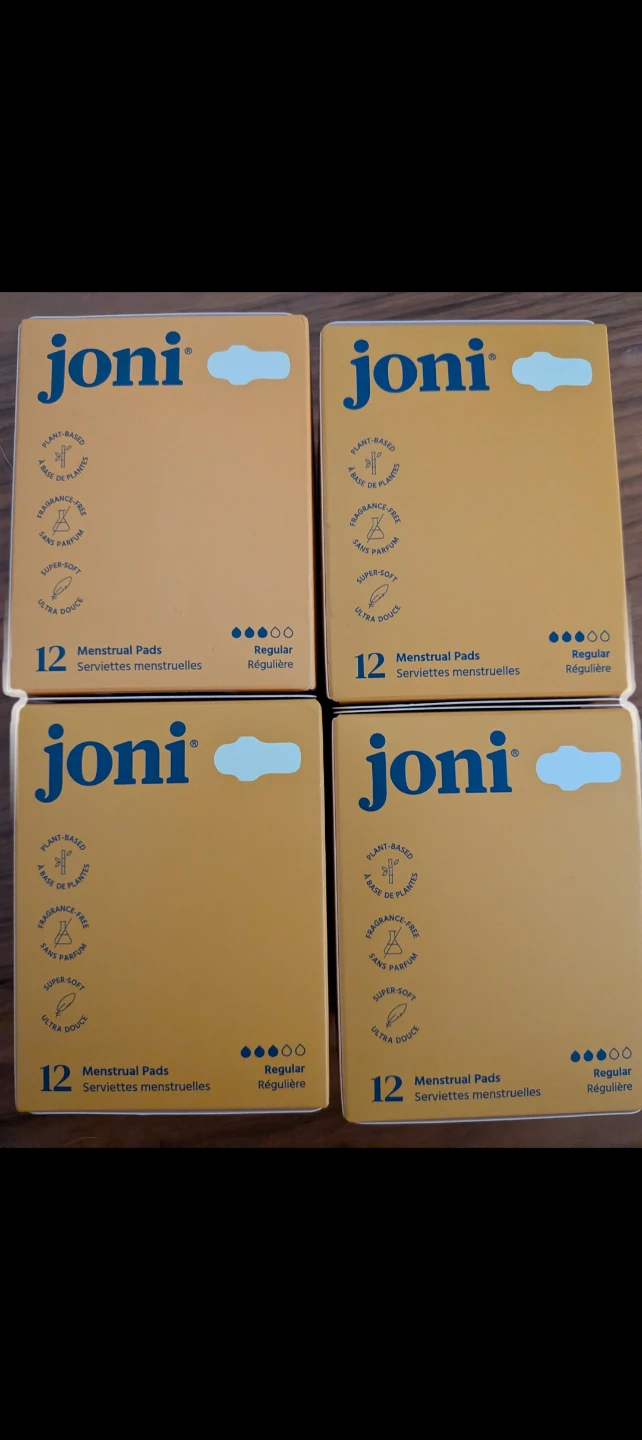 Joni Regular Menstrual Pads - 4 Packs of 12