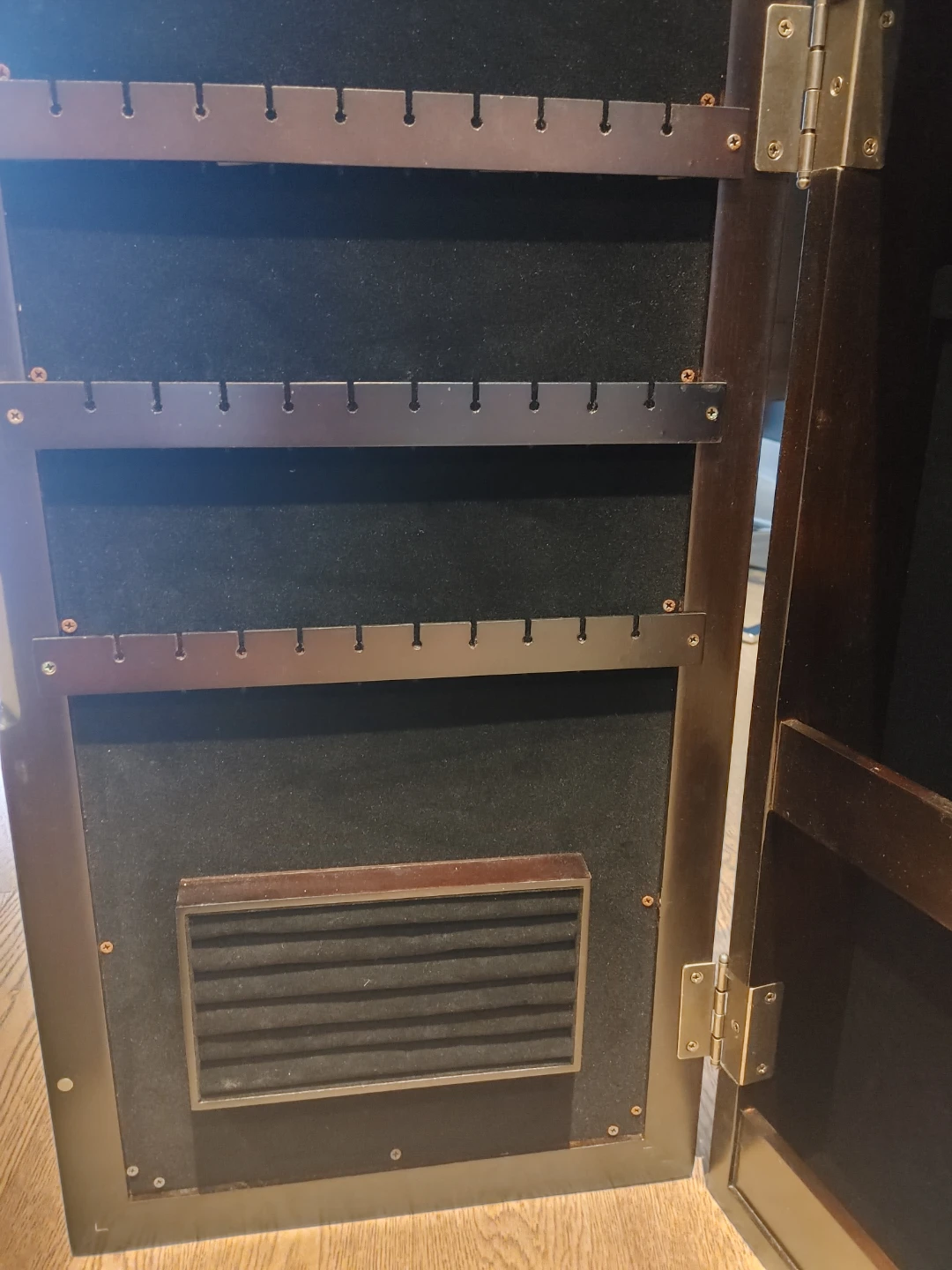 Dark Wood Mirrored Jewellery Cabinet - photo 4