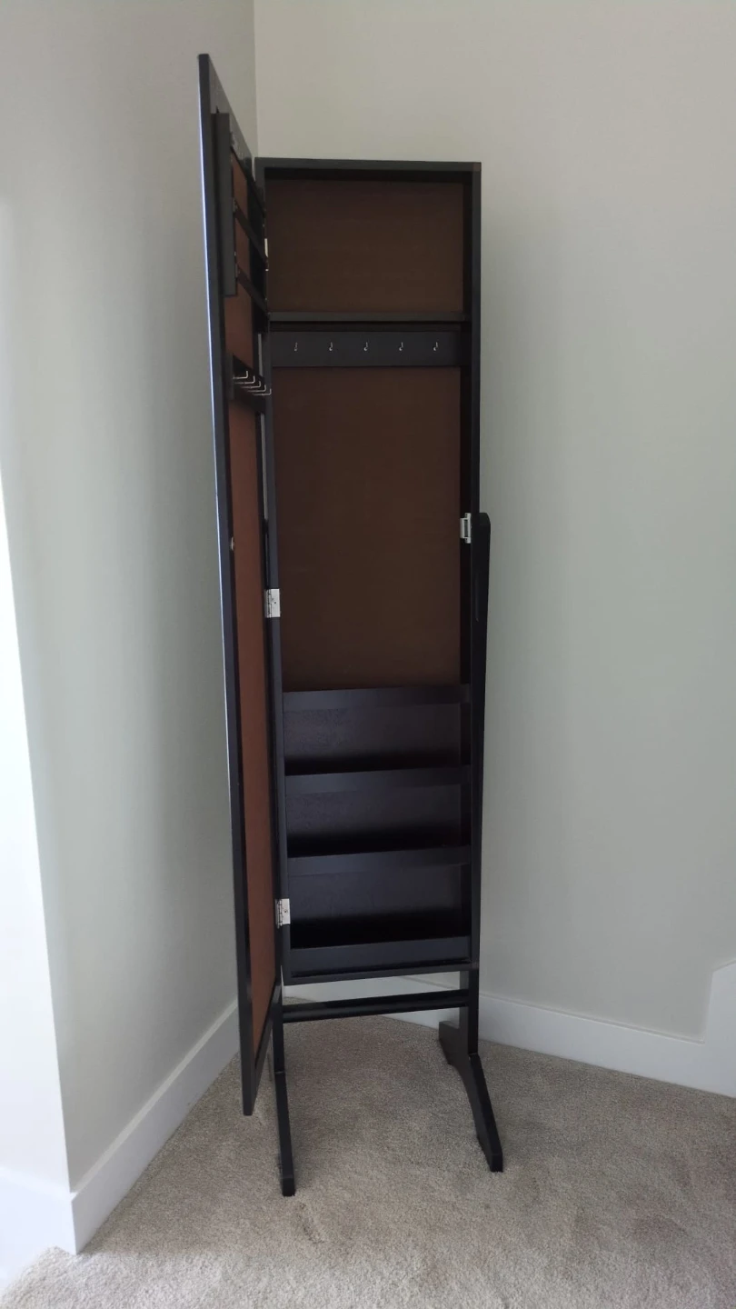 Standing Jewellery Armoire with Mirror