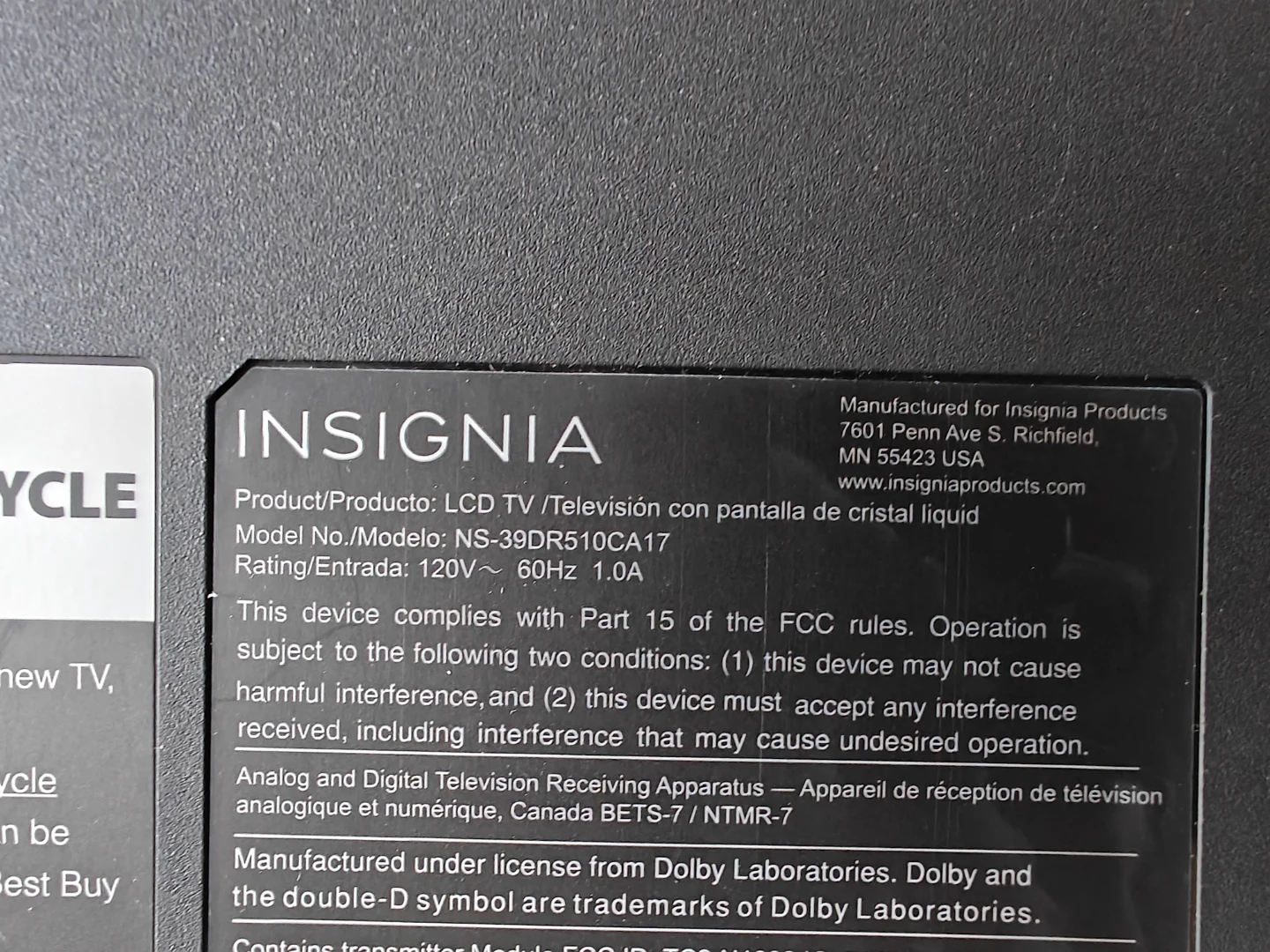 Insignia 39" Roku TV - photo 3