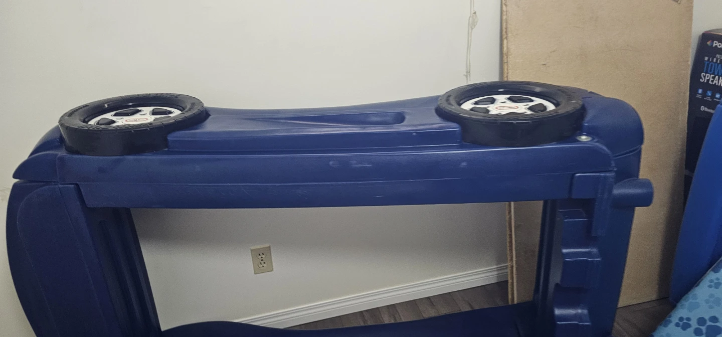 2 Little Tikes Blue Car Bed Frame