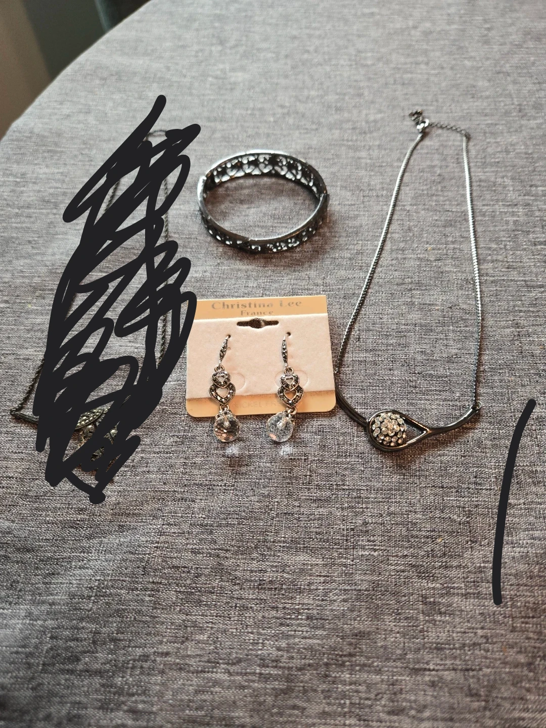 Christina Lee France Necklace,Earrings & Bracelet Set