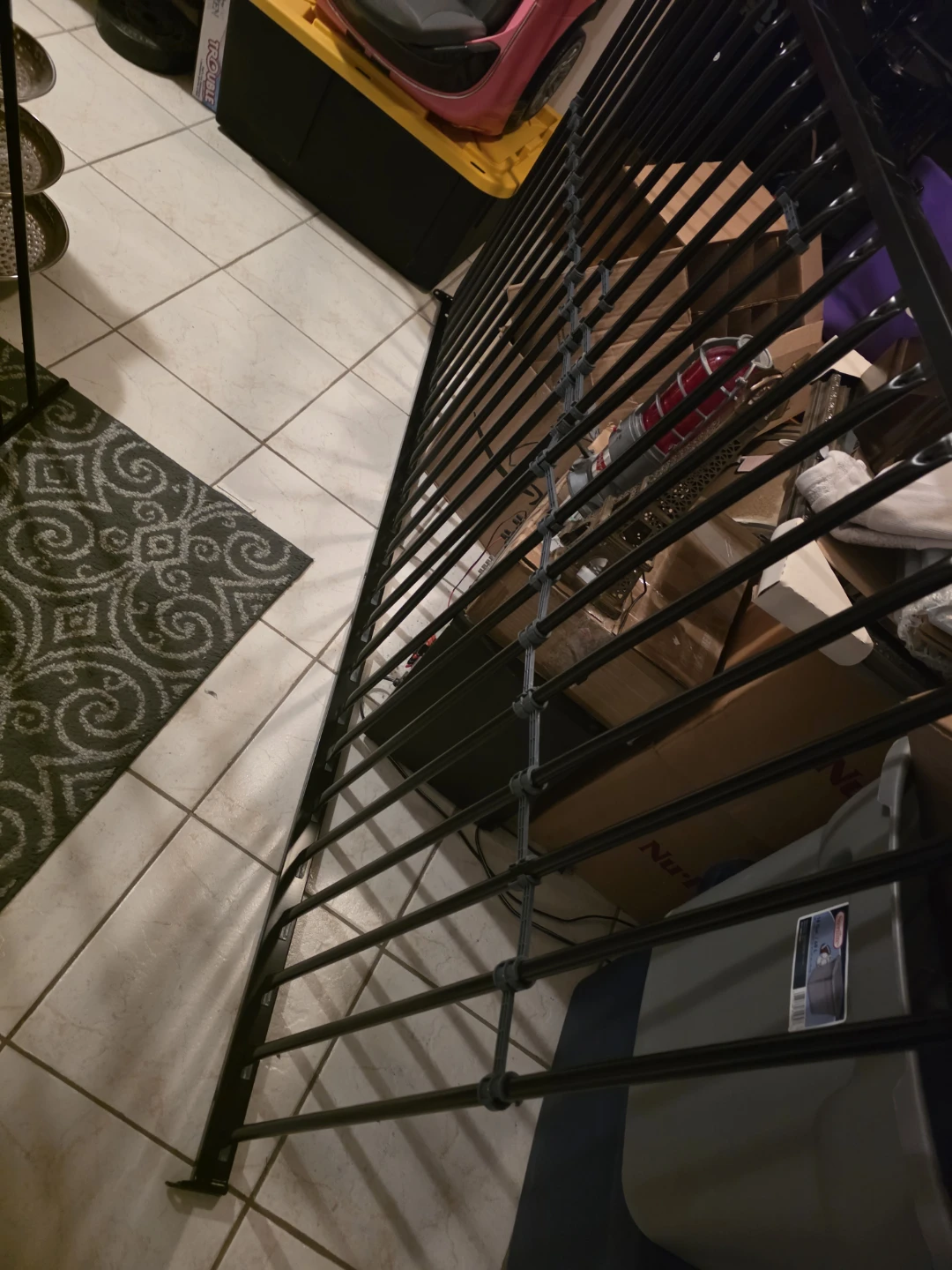 Black Metal Bed Frame n mattress - photo 4