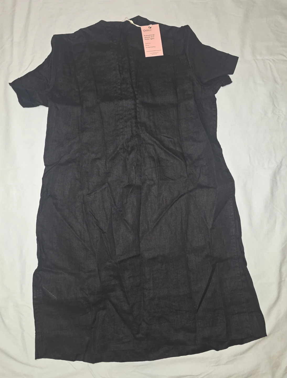 Dwell Black Linen Blend Midi Dress - photo 4