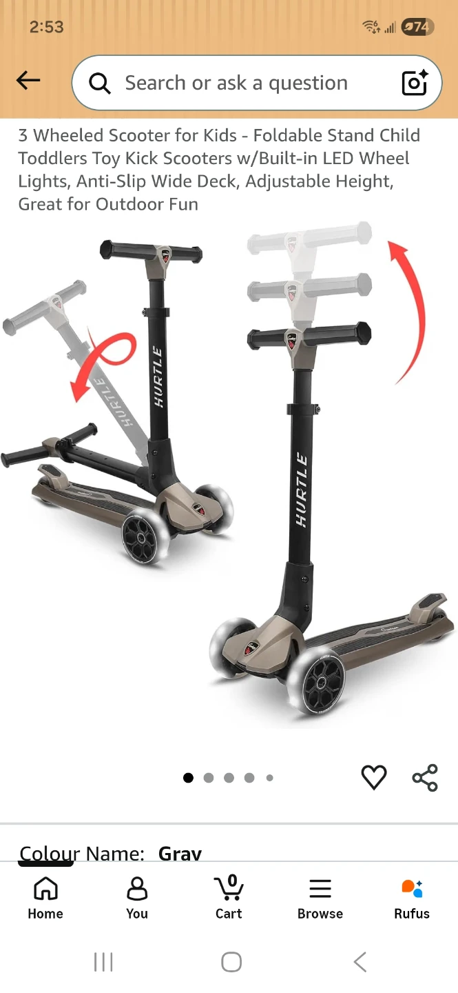 Hurtle 3-Wheeled Kids Scooter - photo 5